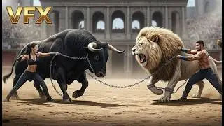 🦁 Epic Lion King vs Furious Bull Clash | Ultimate Wild Animal Fight for Survival! ⚔️🔥