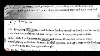 Light in the night 7th std English CBSE