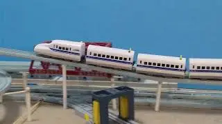 ダイソー プチ電車 N700ｽﾓｰﾙA系 新幹線 7両編成【ﾒｶ自動㌽5箇所】 #N700smallA-Series bullet train #PetitTrain #DAISO #7-car