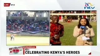 Kenyans stream in at Ithookwe Stadium for Mashujaa Day celebrations