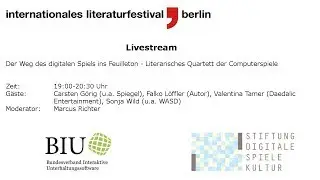 Livestream: Literarisches Quartett der Computerspiele