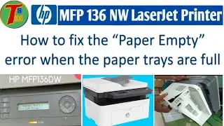 hp 136a paper empty in try