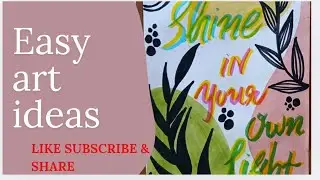 Calligraphy art ideas for beginners 🖌️|How to write with brush pen 😀🖋️ learn Easy art ideas with me