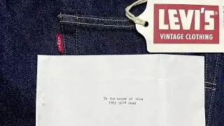 LEVIS VINTAGE CLOTHING 1955 501 UNBOXING + REVIEW