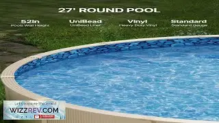 VEVOR 27 ft Round Above Ground Pool Liner Unibead Pool Liners Standard Gauge