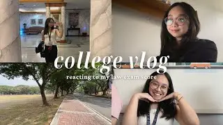 UNI VLOG 📓 | reacting to my LAW EXAM SCORE 😬, full day of classes in the ateneo, and studying