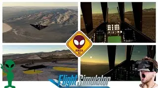 Aerial Simulations F117A Nighthawk Circuit at Area 51 in VR - Microsoft Flight Simulator - KXTA