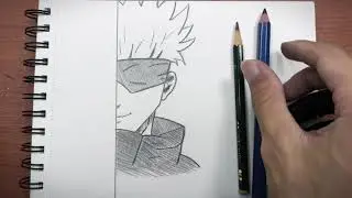 How to draw Gojo Satoru || Easy Gojo Drawing || Gojo Satoru Drawing Step by Step