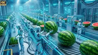 Inside Watermelon Factory | 1 Fruit Every 3 Sec | Production Line