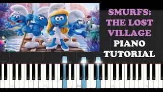 Smurfs: The Lost Village Soundtrack - To The Village (Piano Tutorial)