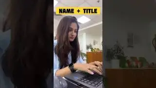 Name + Title in ms Excel using Shortcut Tools #msoffice #exceltutorial #excel #skills #corporate