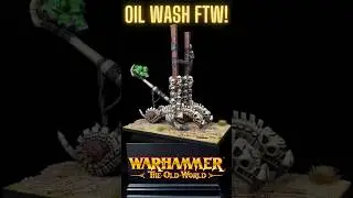 Oil Wash - ULTIMATE TOOL for painting Warhammer #shorts #warhammer #painting