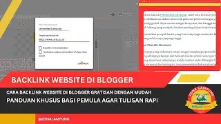 Cara Backlink Website di Blogger bagi Pemula