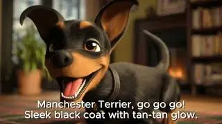 🎵 Manchester Terrier, City Spark! 🖤🧡⚡🐾children's song