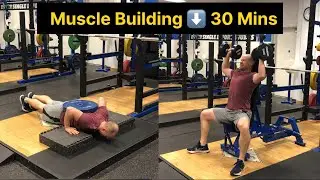 Athletic Over 40- Brutal Upper body Session Using Rest Pause Sets Due to Limited Time