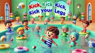 Kick, Kick, Kick Your Legs! 🚣&zwj;♂️💦 Swim Song for Kids 👶|Nursery Rhymes & Kids Songs