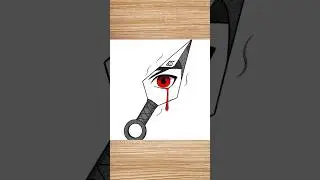 How to Draw Naruto Eye with Kunai | #Naruto #NarutoShippuden #NarutoDrawing #NarutoEye #Kunai