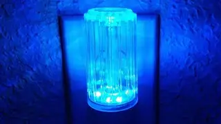 Meridian LED Color Changing Night Light with Push Button Control 7 Settings Review by Skywind007
