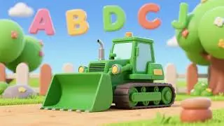 Green Bulldozer ABCs | Alphabet Construction Song for Kids