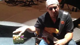 Danny Miranda shows off his Alien Bass Station on stage with Meatloaf!!