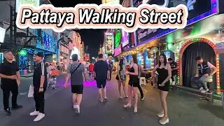 [4K] Pattaya Walking Street Nightlife Street Scenes