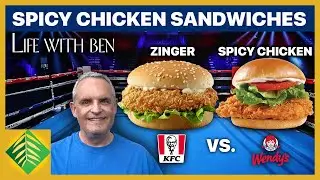 KFC Zinger против острого куриного сэндвича Wendy's | Жизнь с Беном