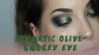 Dramatic olive green smokey eye using mostly affordable products!