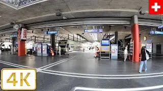 Train station in Lucerne, Switzerland | Summer 2021【4K】