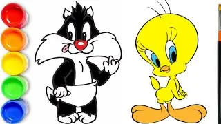 How to draw Tweety, Sylvester From Baby Looney Tunes | Drawing Looney Toons | Tweety, Sylvester