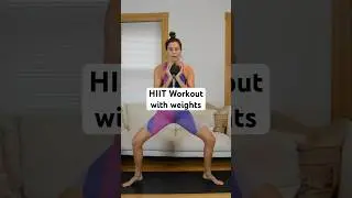 HIIT workout with weights 🔥 35 mins, total body #hiitworkout #hiitathome