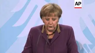 German chancellor welcomes Nobel peace prize for EU