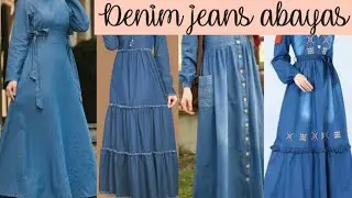 Most trendy denim jeans abaya collection 2021 for girls (students)