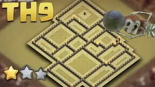 Clash of Clans | Town Hall 9 Anti 3 Star War Base (TH9 BEST Anti Valkyrie) Jun 2016 + Replays