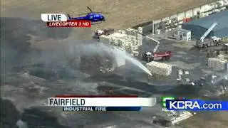 Aerial View Of Fairfield Industrial Fire