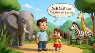Zoo Adventure with Dad 🐘 | Everyday English Conversation Practice | Learn English Through Story