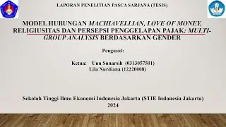 MODEL HUBUNGAN MACHIAVELLIAN, LOA, RELIGIUSITAS & PENGGELAPAN PAJAK: MULTI-GROUP ANALYSIS BY GENDER