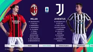 eFootball PES 2021 / Milan vs Juventus / Serie A / Matchday 23 / Realism Mod / FULL GAMEPLAY