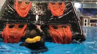 Life Raft Righting Technique