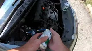 How To Recharge A/C System  In Honda Civic .2009...……….........……..