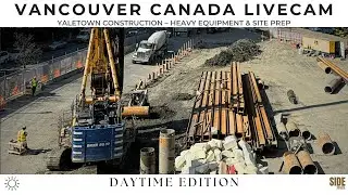 🔴 Live | Vancouver Construction Cam &ndash; Yaletown Cranes & Excavators | ☀️ Day | 2026-01-23 Fri