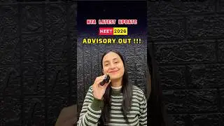 🚨NTA Big Update:NEET 2026 ADVISORY Released🔥!! #neet #neet2026 #update #news #shorts #ytshorts #yt