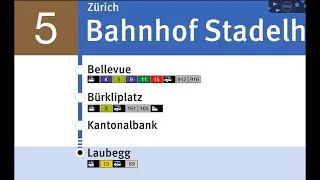 VBZ Ansagen » 5 Bahnhof Stadelhofen — Laubegg | SLBahnen