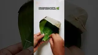 Easy Banana Leaf Bowl 🍃 | No Glue No Thread! #Shorts