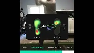 Ground force pressure trace golf swing