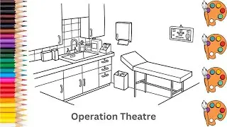 Operation Theatre - Sketch Art and Paint | Step by step tutorial | Pencil to Palette