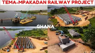 Latest on TEMA - MPAKADAN RAILWAY Project. Assembling of 4m high Steel Girders for 360m Volta Bridge