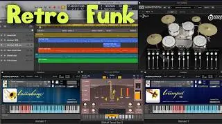 Retro Funk with Samplemodeling Brass, SWAM Sax, Trillian, Keyscape and Acoustic Sample (Drums)