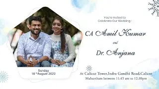 wedding  C A Amil Kumar & Dr.Anjana