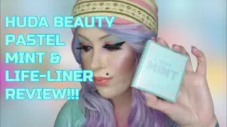HUDA BEAUTY PASTEL MINT MAKEUP TUTORIAL - AND LIFE LINER FIRST IMPRESSIONS - WITH FAUX FRECKLES
