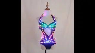 Women LED Party Suit Bikini Rave Dress Costume Festival Woman Club Dancer Bra